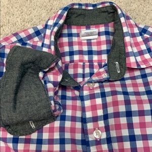 Crèwcuts boys plaid button down shirt sz 4/5